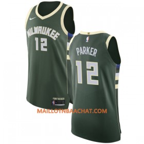 Maillot NBA Milwaukee Bucks Jabari Parker 12 Nike 2017-18 Vert Swingman - Homme